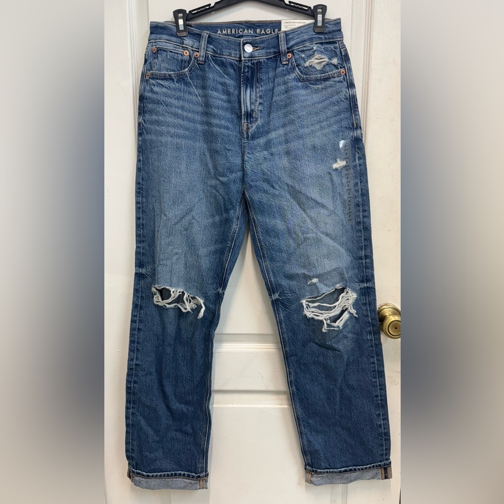 American Age Relaxed Blue Distressed Jeans